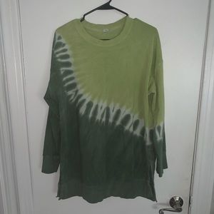 Tie dye oversized tunic sweatshirt